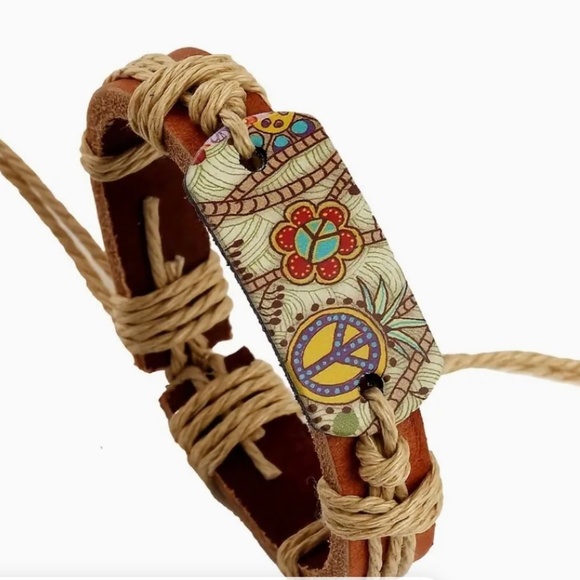 Hemp Jewelry - LAST ONE Boho Hemp Rope Braided Vintage Style Leather Bracelet